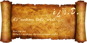 Énekes Dávid névjegykártya